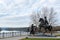 Aksinya and Grigory Melehov monument in Vyoshenskaya village, Russia