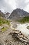 Aktru glacier River. Altai Mountains