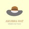 akubra hat cartoon simple flat vector illustration