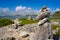 Akumal bay Cairn stone stacked Riviera Maya