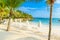 Akumal - paradise bay at Akumal with tropical beach in Quintana Roo, Mexico - turtle beach at caribbean coast