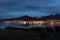 Akureyri in a night view, iceland