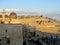 Al-Aqsa Mosque with Mount of Olives in the background at sunset