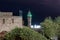Al-Bahr Mosque night in old city Yafo, Israel.