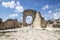 Al-Bass, Byzantine road with triumph arch in ruins of Tyre, Lebanon