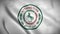 Al-Ettifaq Football Club logo on a waving flag in a loop animation, close up view, 4K video, Saudi Arabia Professional League