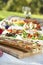 Al Fresco Dining, With Food Laid Out On Table