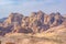 Al Habis mountain behind Qasr al Bint in Petra, Jordan