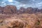 Al Habis mountain behind Qasr al Bint in Petra, Jordan