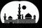 Al Hufuf, Ash Sharq?yah, Saudi Arabia. Black & White City Logo. Generative AI.