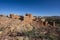 Al Jahamah, Asir, Saudi Arabia - November 25, 2023: View of the Al Jahamah Heritage Village. A typical historic architecture of