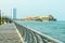 Al Khobar sea promenade street with modern building in the background, Saudi Arabia