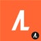 AL letters symbol. A and L letters ligature.