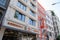 Al Madina Hotel and Restaurant buildings near Istiklal Street and Avenue in Taksim region in a summer day for holiday vacation