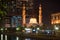 Al Qasba Mosque at night in Sharjah, United Arab Emirates