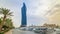 Al Tijaria Tower in Kuwait City timelapse hyperlapse. Kuwait, Middle East