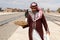 Al Ula, Saudi Arabia, February 19, 2020: At the Hejaz Railway Station in Al Ula