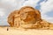 Al Ula, Saudi Arabia, February 19 2020: A Saudi photographs the graves of Jabal Al Ahmar