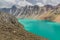 Ala-Kul lake in the Terskey Alatau mountain range in Kyrgyzst