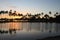 Ala Moana sunsetting over the pond