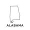 Alabama map icon vector trendy
