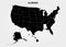 Alabama - US State. States of America territory on gray background. Separate state. Vector illustration