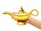 Aladdin Lamp And Hand Illustration