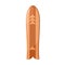 Alaia-type water board. Longboard, thin long surfboard top view. Beach sport item with rounded nose for summer extreme