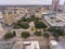 The Alamo Mission aerial view, San Antonio, Texas, USA