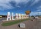 Alamogordo sign at city limits in New Mexico