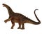Alamosaurus dinosaur roaring leg up - 3D render