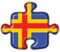 Aland aaland button flag puzzle shape