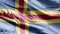 Aland textile flag waving on the wind loop