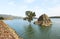 The Alange reservoir panoramic view, Badajoz province, Extremadura, , Spain