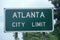 Alanta City Limit Road sign