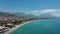 Alanya embankment taken from a drone. travel destination concept