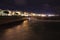 Alanya shoreline night lights exposure.