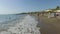 Alanya, Turkey - October 16, 2016: Waves of pure water at the beach