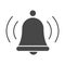 Alarm bell alert caution silhouette icon style