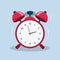 Alarm clock. Cartoon old ringing clock for morning alert. Vector flat wake up symbol