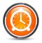 Alarm clock icon galaxy orange round button