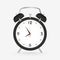 Alarm clock icon. Time tool and instrument theme