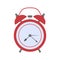 Alarm clock illustration. School supply flat design. Back to school. Alarm clock for morning awakening icon