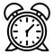 Alarm clock jet lag icon, outline style