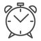 Alarm clock line icon. Wake up time vector illustration isolated on white. Watch outline style design, designed for web