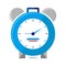 Alarm clock logo icon isolated. Watch object