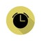 alarm clock long shadow icon. Simple glyph, flat vector of web icons for ui and ux, website or mobile application