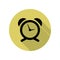 alarm clock long shadow icon. Simple glyph, flat vector of web icons for ui and ux, website or mobile application