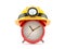 Alarm clock with miner hat