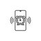 Alarm clock mobile icon. Element of mobile technology icon